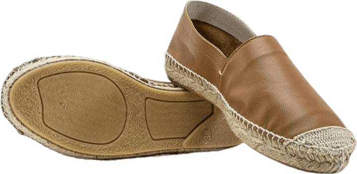 Katie Leather Espadrille Brown