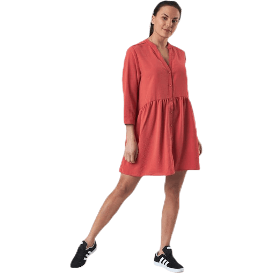 Mette 3/4 Tunic Wvn Red
