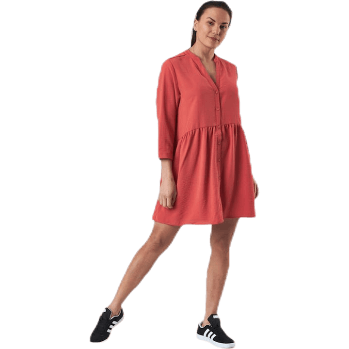 Mette 3/4 Tunic Wvn Red