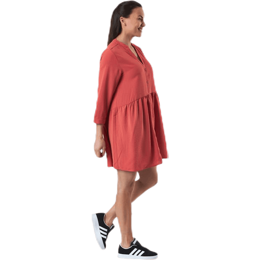Mette 3/4 Tunic Wvn Red