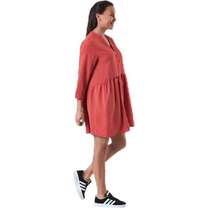 Mette 3/4 Tunic Wvn Red