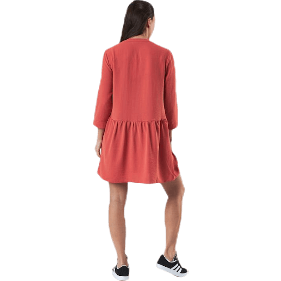 Mette 3/4 Tunic Wvn Red