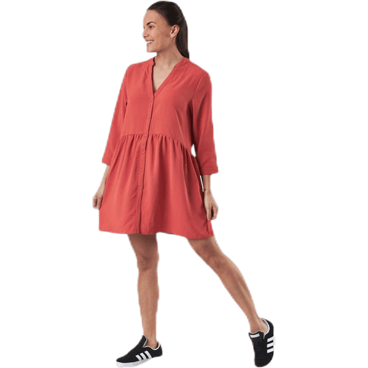 Mette 3/4 Tunic Wvn Red