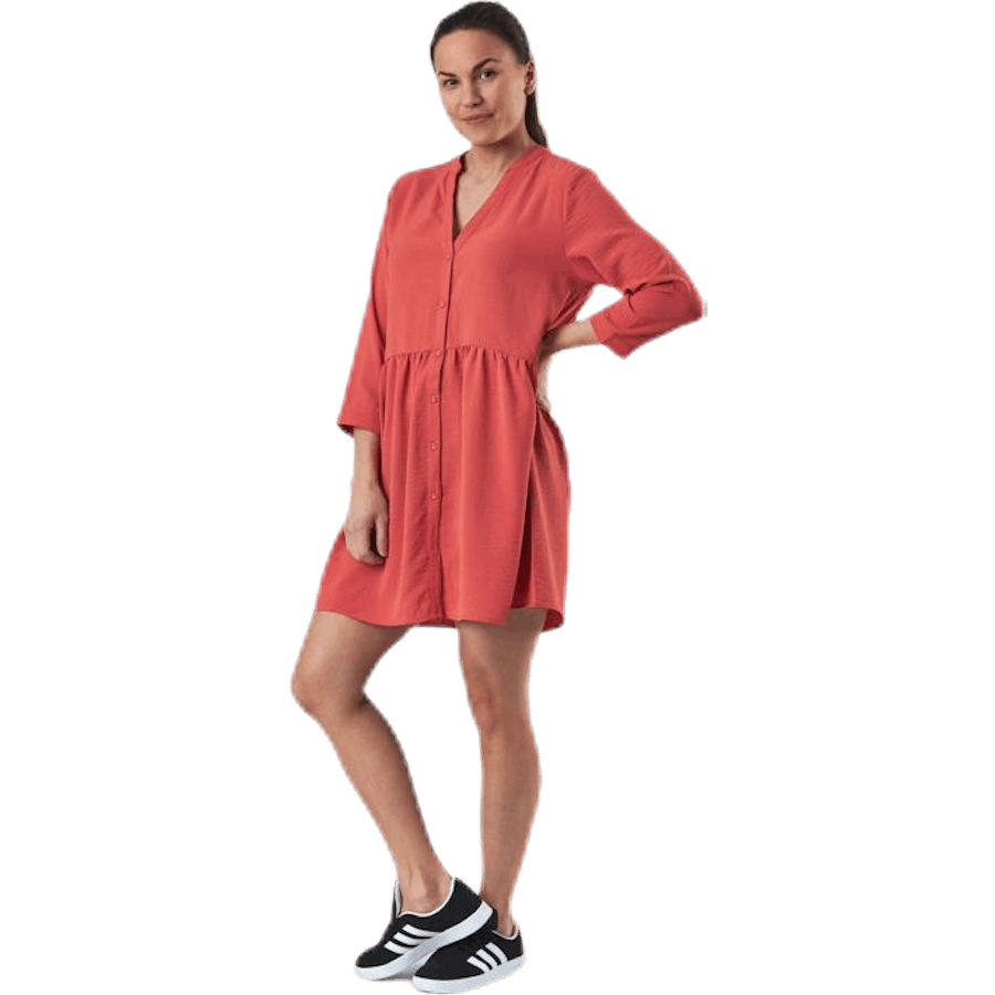 Mette 3/4 Tunic Wvn Red