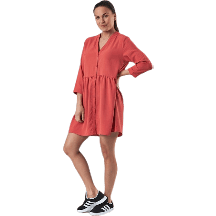 Mette 3/4 Tunic Wvn Red