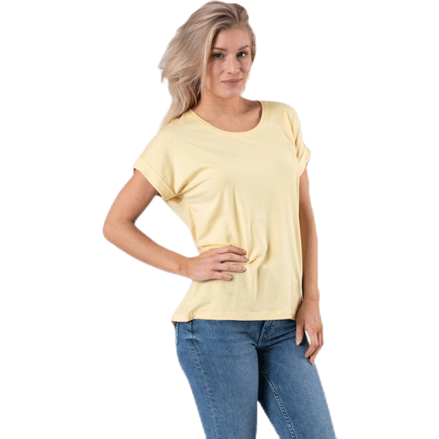Moster S/S O-Neck Top Jrs Yellow