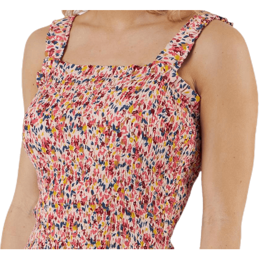 Ayrin Smock Strap šaty ružové