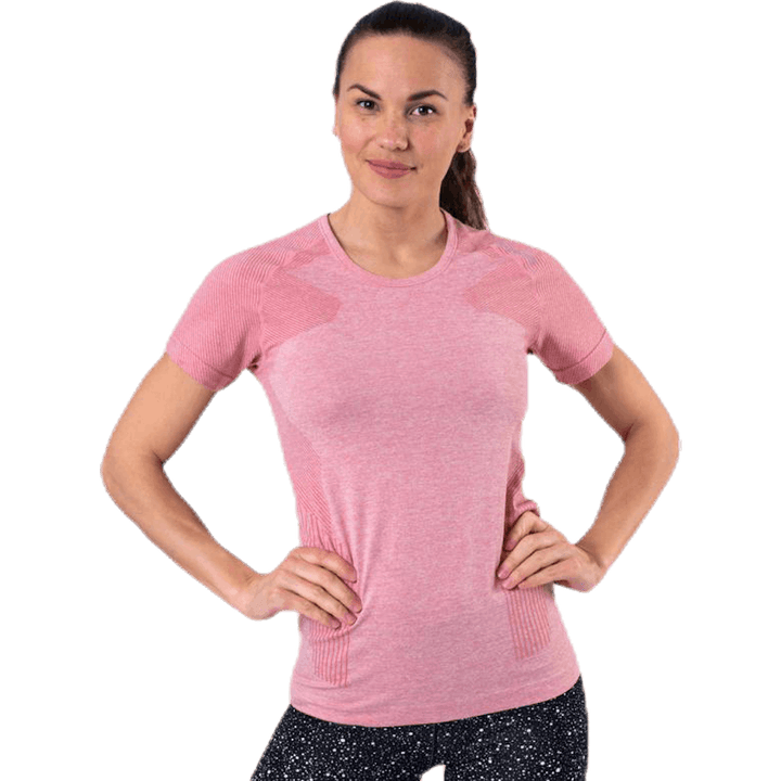 Vanilla Melange Seamless S/S Tee Pink