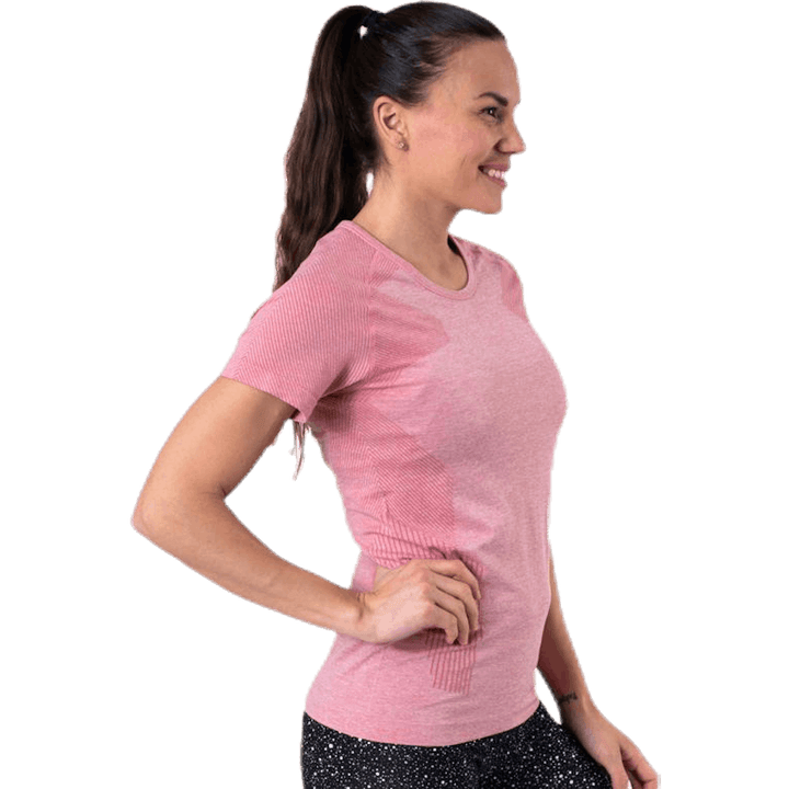 Vanilla Melange Seamless S/S Tee Pink