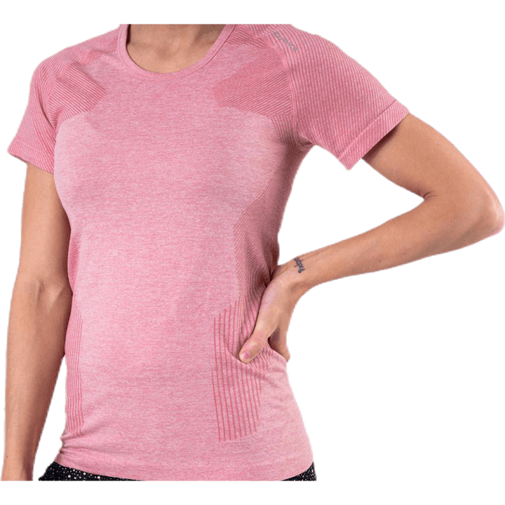 Vanilla Melange Seamless S/S Tee Pink