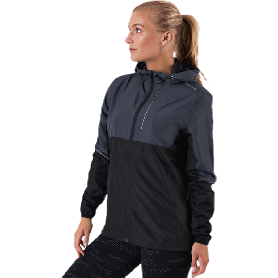 Lassie Running Jacket With Hood Black
