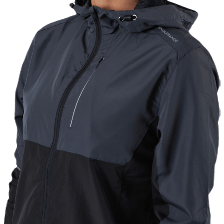 Lassie Running Jacket With Hood Black