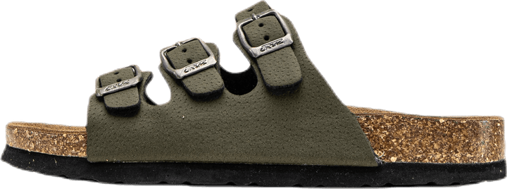 Santa Cork Sandals Green
