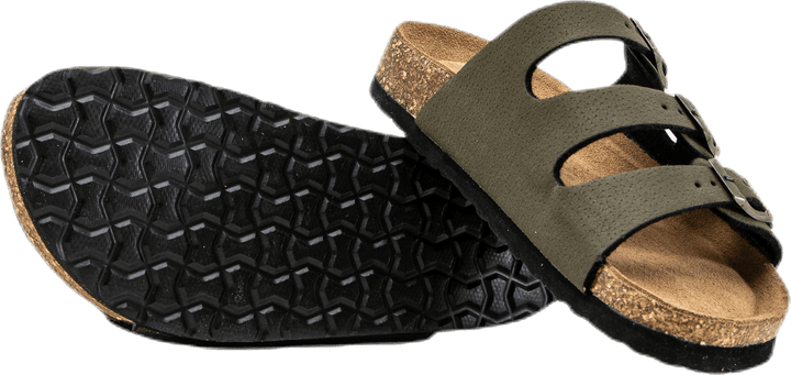 Santa Cork Sandals Green