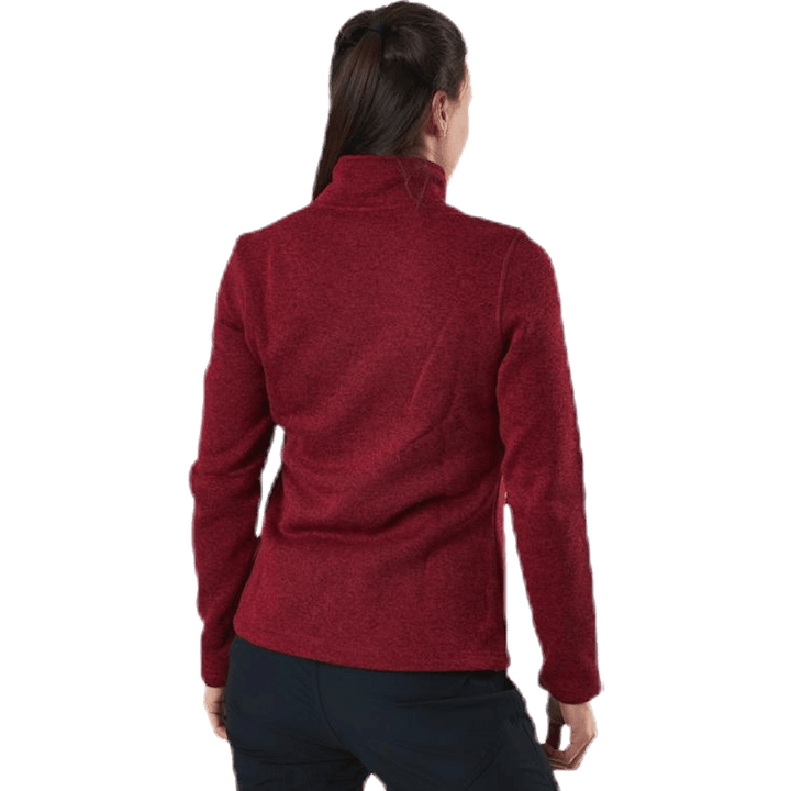 Paulina Melange Fleece Jacket Red