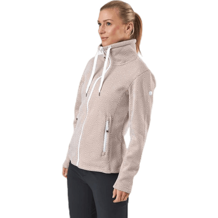 Freida Melange Fleece Jacket Beige