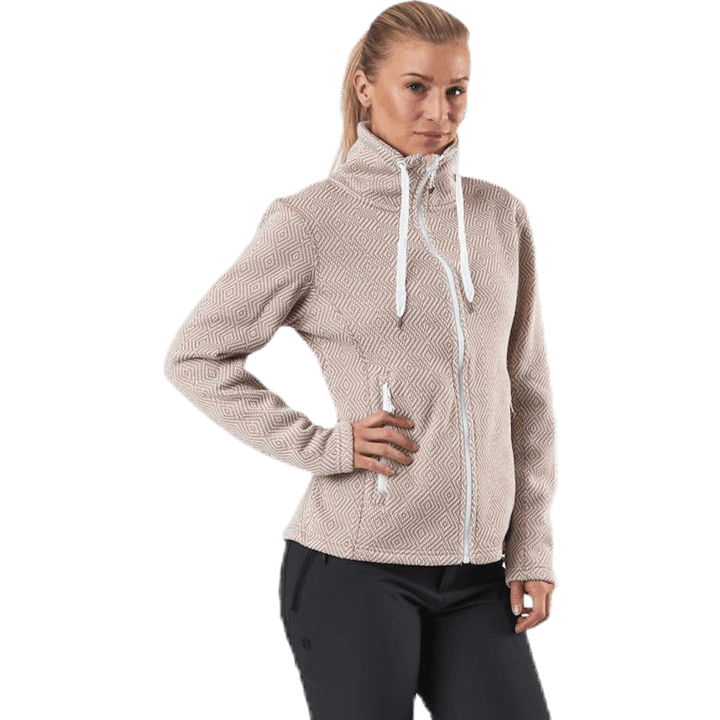 Freida Melange Fleece Jacket Beige