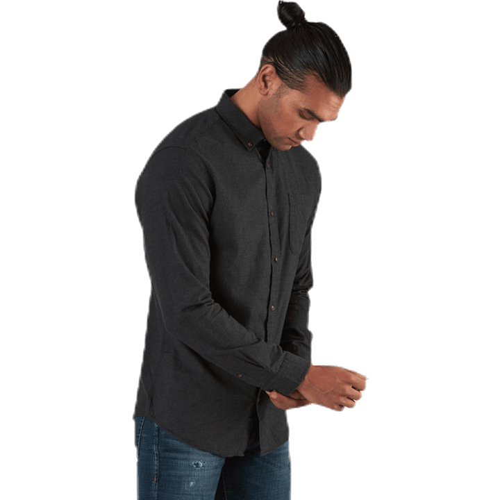 Klasická melanžová košile L/S Grey