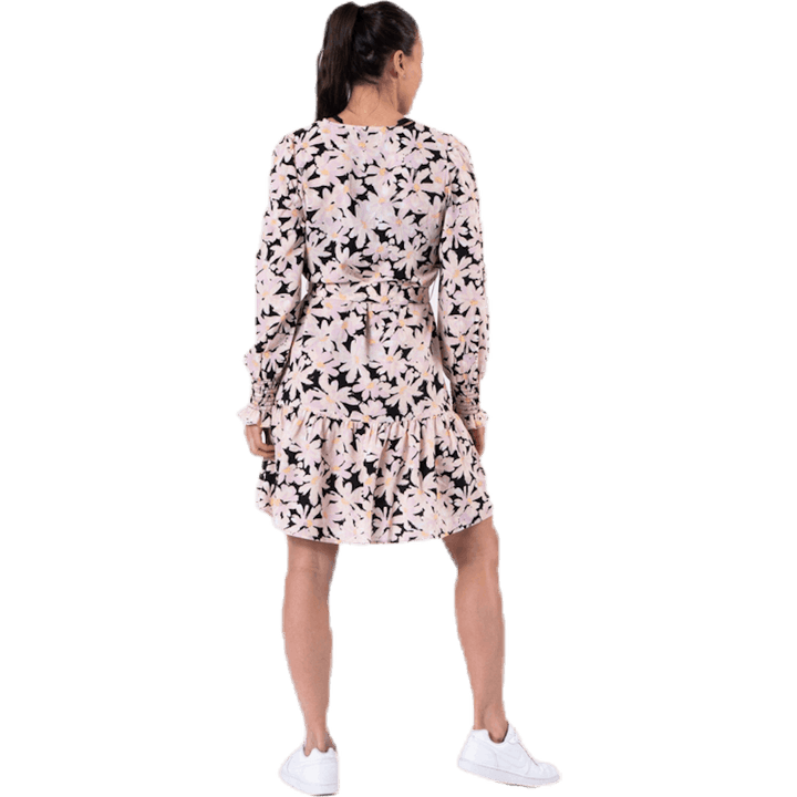 Lila L/S Short Dress Wvn Black