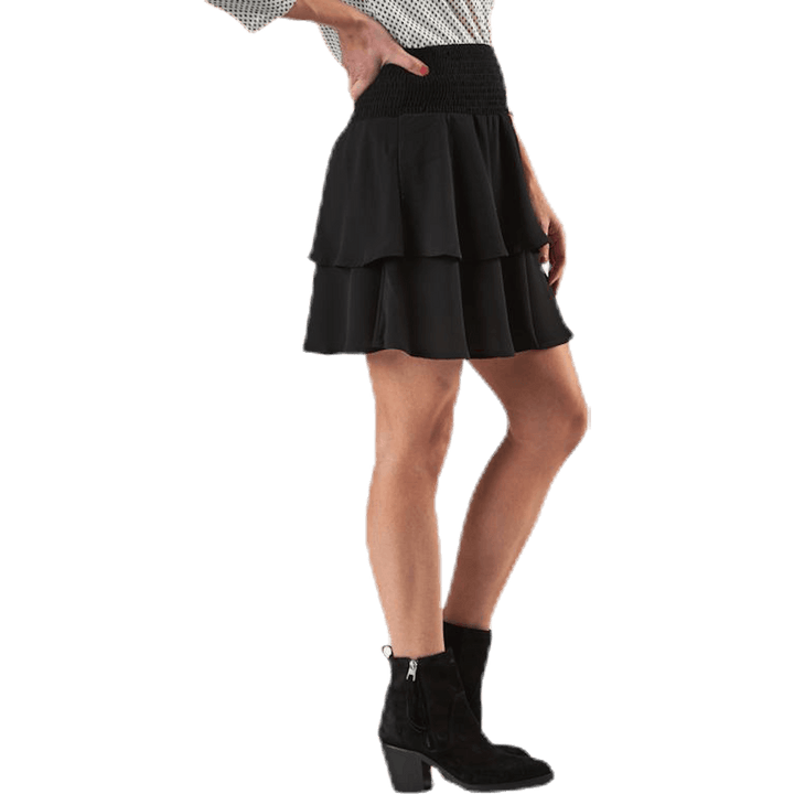 Mariana Myrina Layered Smocskirt Wvn Black
