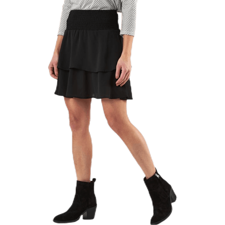 Mariana Myrina Layered Smocskirt Wvn Black
