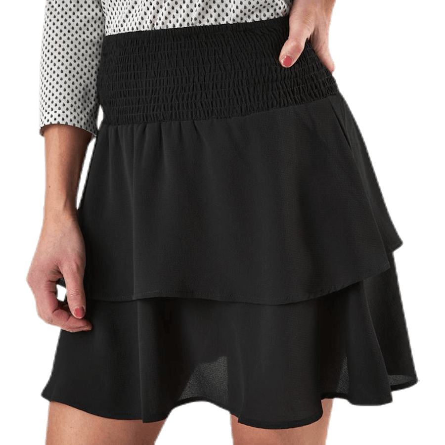 Mariana Myrina Layered Smocskirt Wvn Black