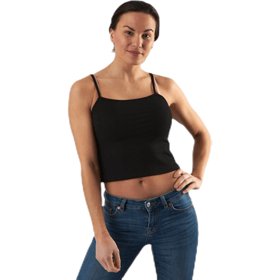 Larra Cropped Singlet Jrs Black