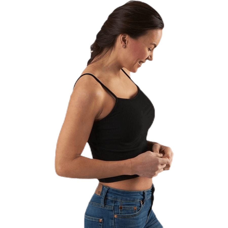 Larra Cropped Singlet Jrs Black