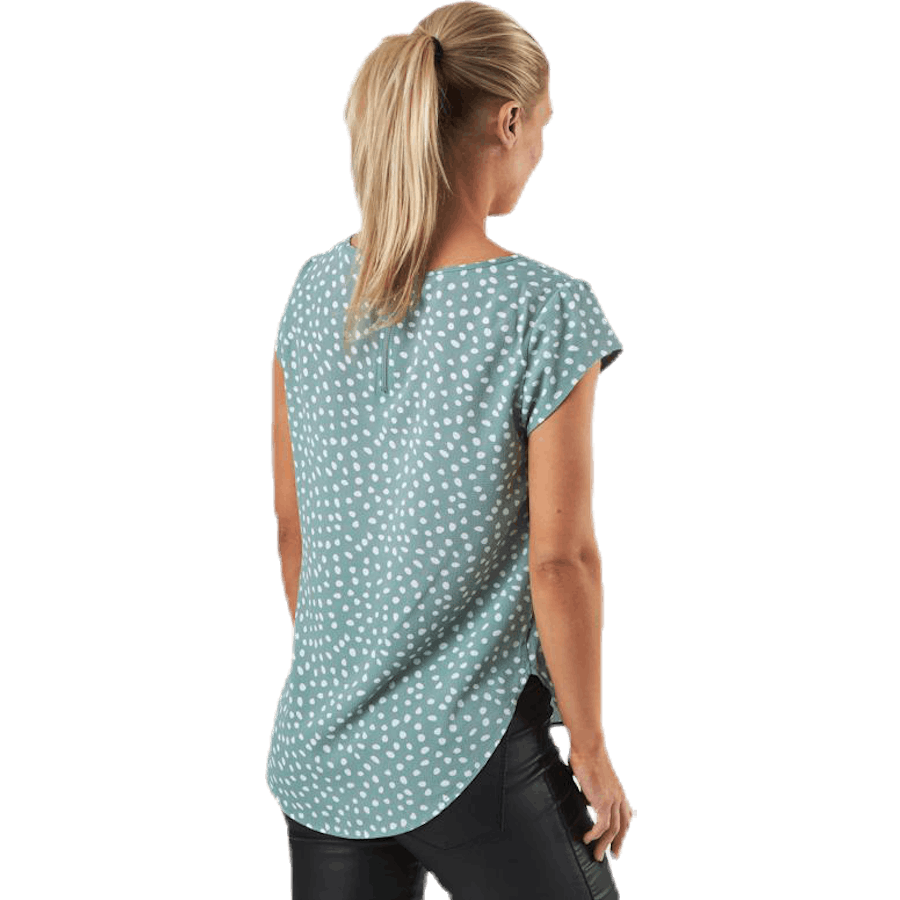 Vic Ss Aop Top Wvn Green