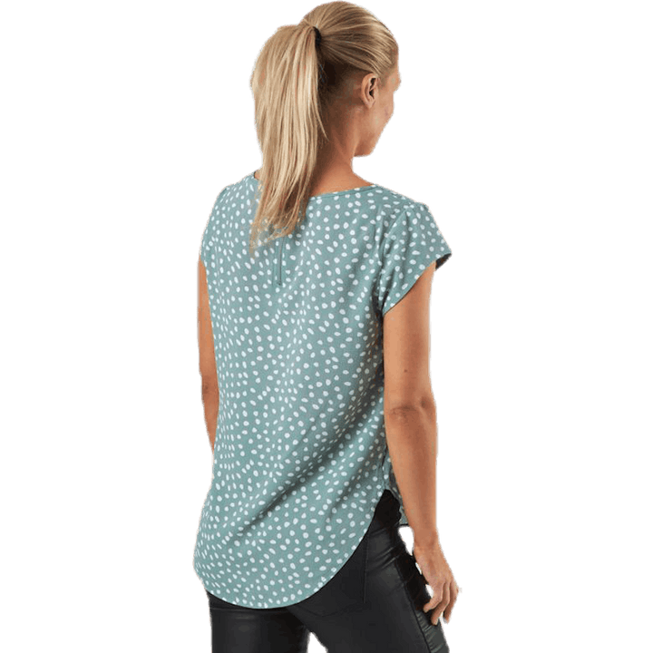 Vic Ss Aop Top Wvn Green