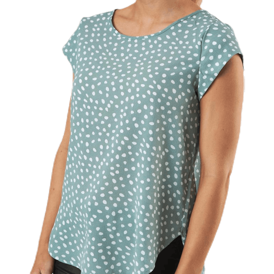 Vic Ss Aop Top Wvn Green