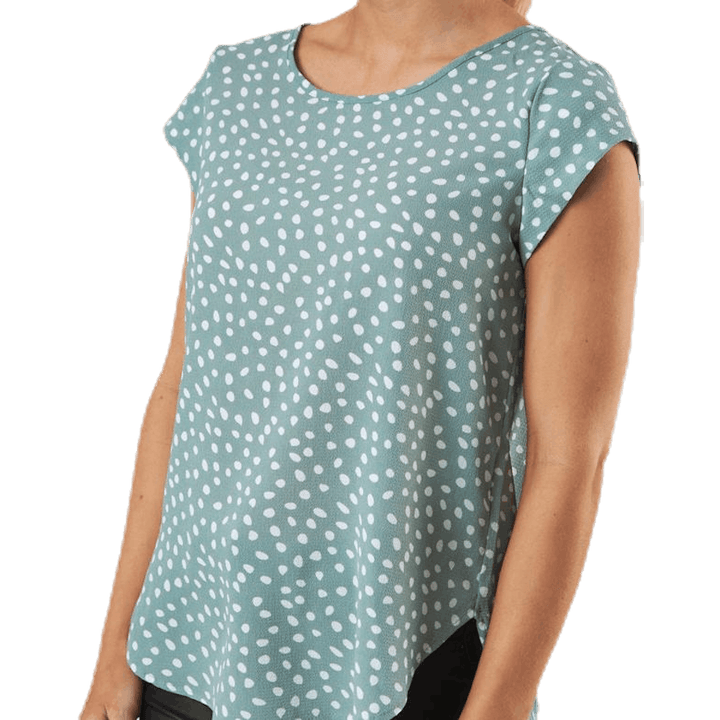 Vic Ss Aop Top Wvn Green