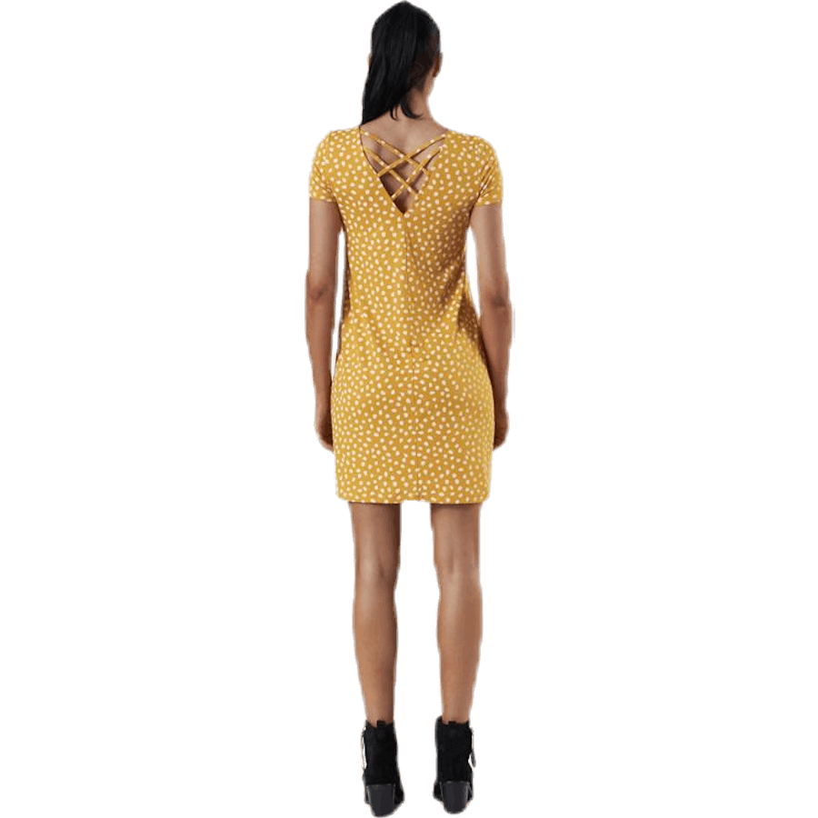 Bera Back Lace Up Abito da sera giallo