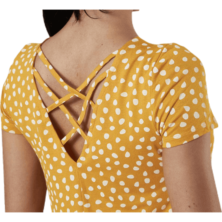 Bera Back Lace Up Abito da sera giallo