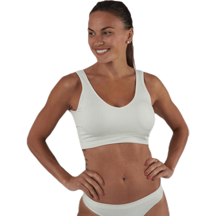 Symmi Rib Bra Top 2-Pack White