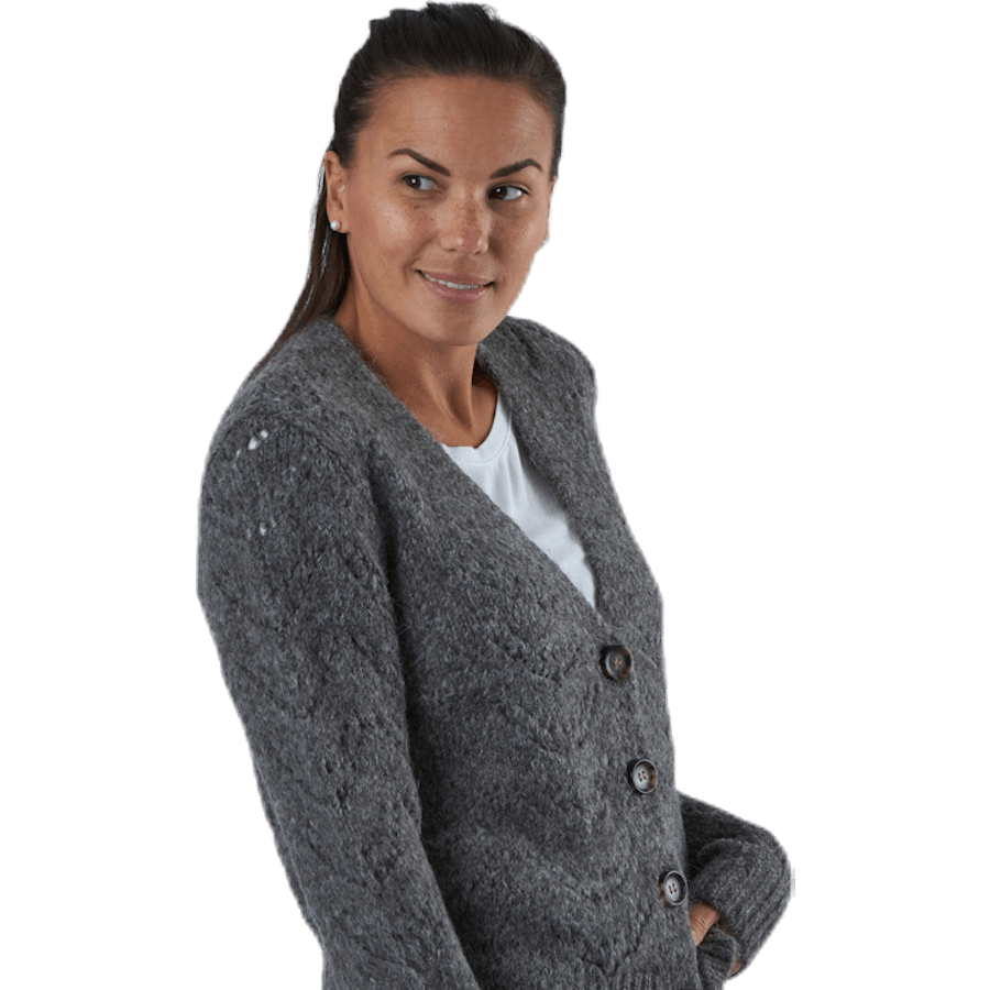 Bibi Ls  Knit Cardigan Grey
