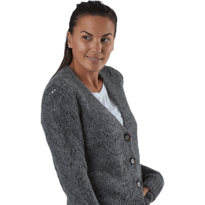 Bibi Ls  Knit Cardigan Grey
