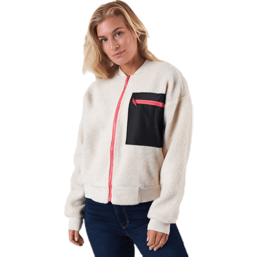 Janessa Teddy Pocket Jacket White