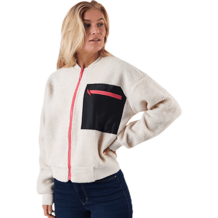 Janessa Teddy Pocket Jacket White