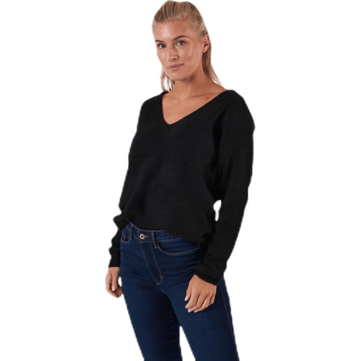 Babett Ls V-Neck Knit Black