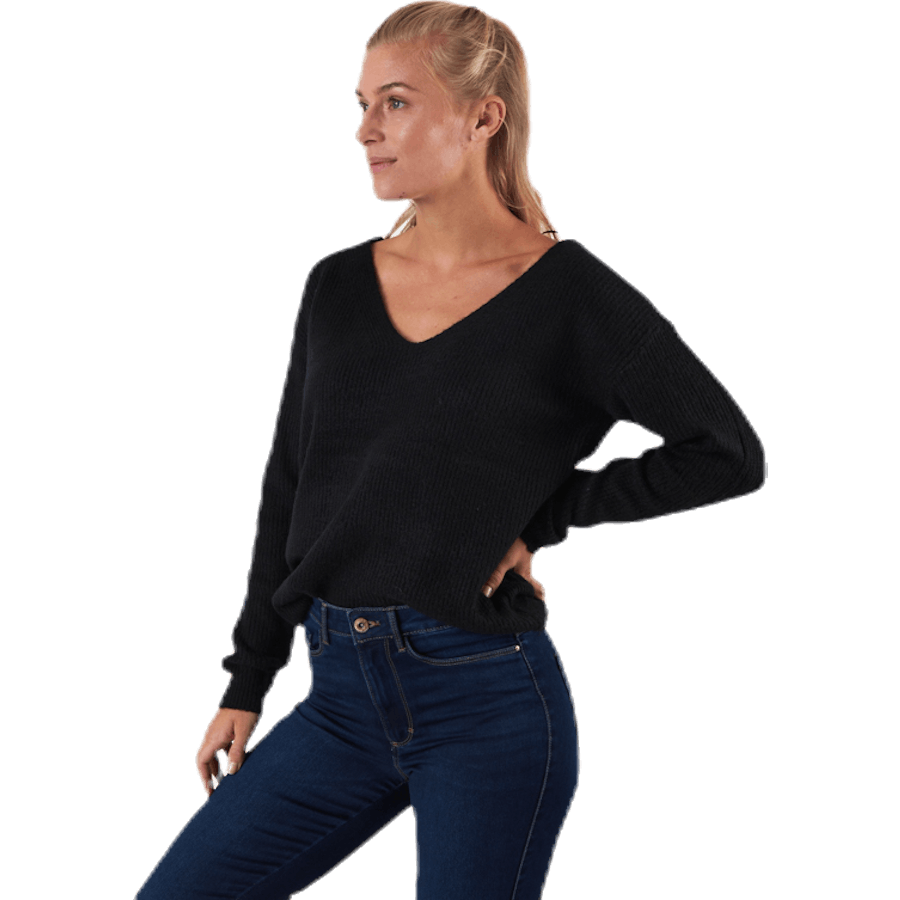 Babett Ls V-Neck Knit Black