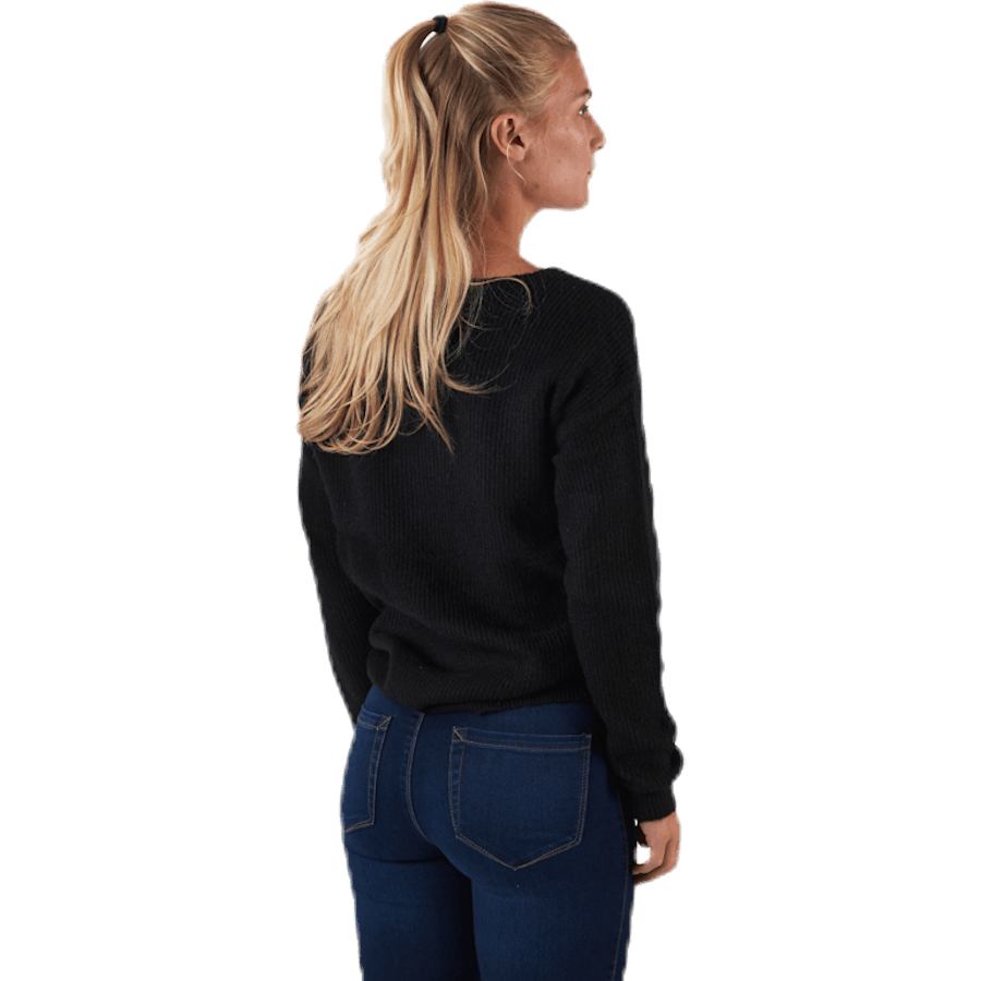 Babett Ls V-Neck Knit Black