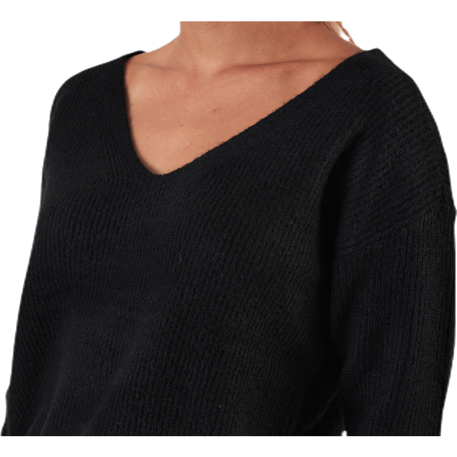 Babett Ls V-Neck Knit Black