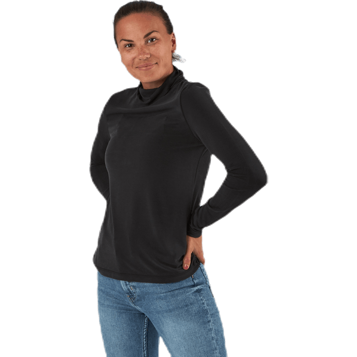 Kamala Ls Rollneck  Top  Black