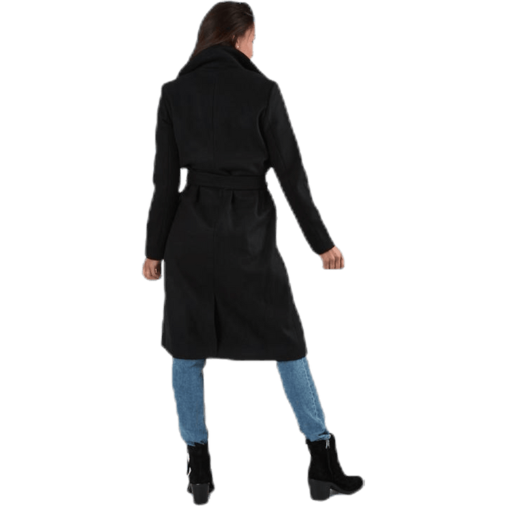 Gina Wool Wrap Coat Cc Otw Black