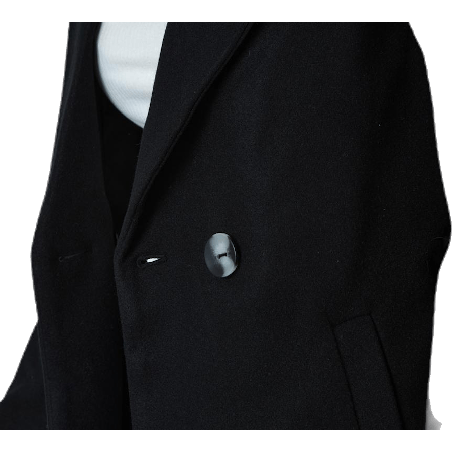 Gina Wool Wrap Coat Cc Otw Black