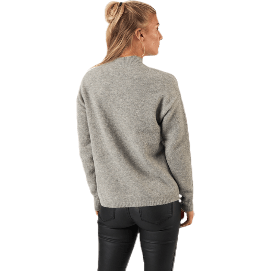 Skyla Ls O-Neck Wool Knit Grey
