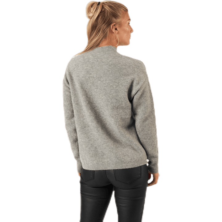 Skyla Ls O-Neck Wool Knit Grey