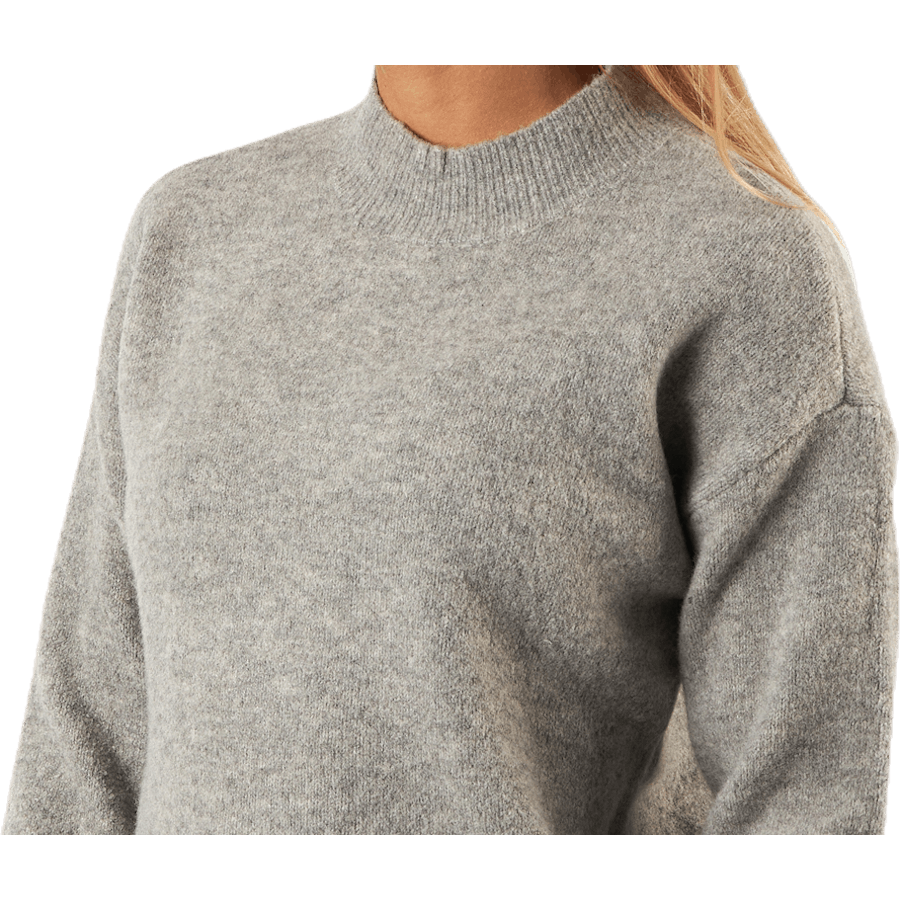 Skyla Ls O-Neck Wool Knit Grey