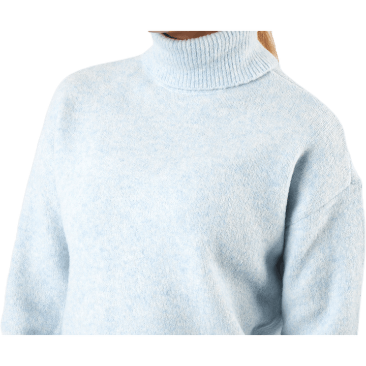 Skyla Ls Roll Neck Wool Knit Blue